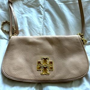 Tory Burch crossbody blush slim saddle handbag